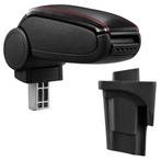 Armsteun-Seat Leon 1P-2005-2012-kunstleer-zwart+rood stiksel, Auto-onderdelen, Nieuw, Verzenden