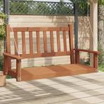 vidaXL Tuinschommelbank met metalen kettingen massief, Tuin en Terras, Tuinbanken, Verzenden, Nieuw, Hout