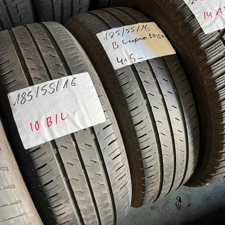 2 x Bridgestone Ecopia EP150 185-55-16 Zomerbanden 4,5mm, Auto-onderdelen, Banden en Velgen, 16 inch, Zomerbanden, 185 mm, Personenwagen
