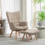 TRUUSK Oorfauteuil Met Voetenbank - Relaxfauteuil Corduroy L, Verzenden, Nieuw