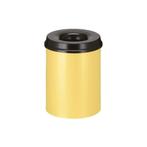 Vlamdovende papierbak 15 ltr - geel/Zwart, Huis en Inrichting, Woonaccessoires | Prullenbakken, Verzenden, Nieuw