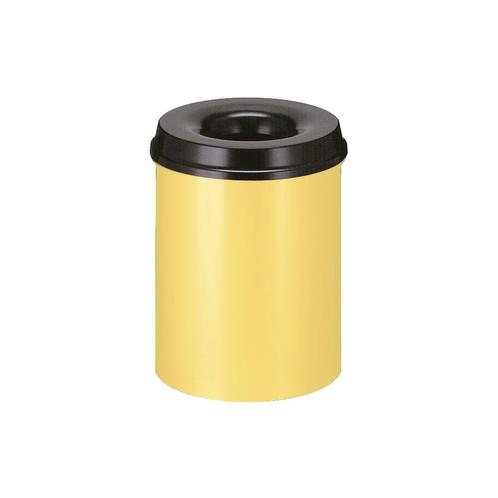 Vlamdovende papierbak 15 ltr - geel/Zwart, Huis en Inrichting, Woonaccessoires | Prullenbakken, Nieuw, Verzenden