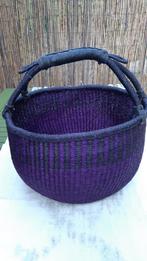 Ghana mand Bolgatanga paars, Mand, Rond, Nieuw, Ophalen of Verzenden