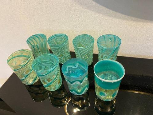 Murano - Drinkset (8) - Glas - Set Murano-glazen, Antiek en Kunst, Antiek | Glas en Kristal
