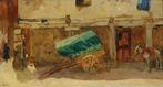 Willem Hendrik van der Nat (1864–1929) - Huifkar in Spaans, Antiek en Kunst, Kunst | Schilderijen | Klassiek