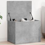 vidaXL Opbergbox 60x42x46 cm bewerkt hout betongrijs, Verzenden, Nieuw