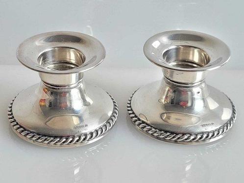 Jacob Grimminger - Kaarsenhouder (2) - .835 zilver, Antiek en Kunst, Antiek | Goud en Zilver