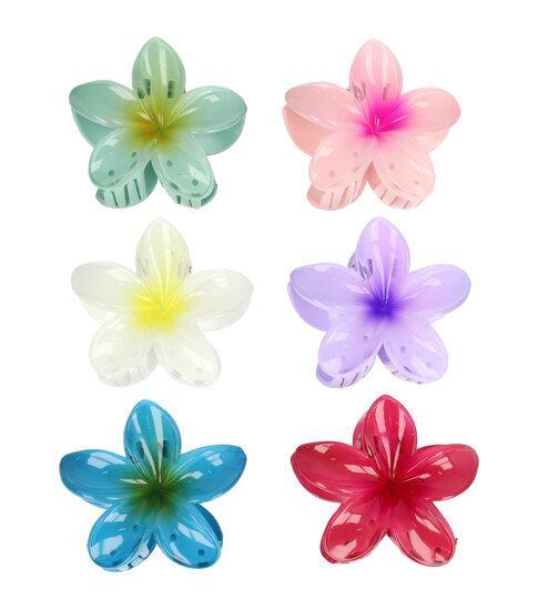 Haarklemmen Set XL Bloem Lelie 8cm Color 6 Stuks, Sieraden, Tassen en Uiterlijk, Uiterlijk | Haarverzorging, Verzenden