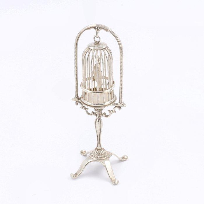 NO RESERVE C. & A. Lesener - Volière - Miniatuur figuur -, Antiek en Kunst, Antiek | Goud en Zilver