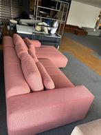 Hoekbank Pino stof weave zacht roze sofa zithoek teddy rose, Huis en Inrichting, Ophalen, 250 tot 300 cm, Hoekbank, 75 tot 100 cm