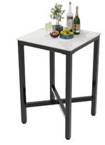 Vierkante Industriële Bartafel – Steen & Metaal, 70×70×105, Huis en Inrichting, Keuken | Keukenelementen, Verzenden, Nieuw