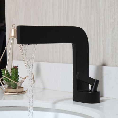 Moderne zwarte mengkraan voor badkamer, Doe-het-zelf en Verbouw, Sanitair, Kraan, Nieuw, Verzenden