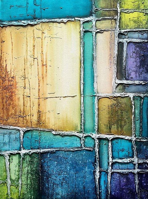 Jecminek - Chronology of Light - 3D painting - ready to hang, Antiek en Kunst, Kunst | Schilderijen | Modern