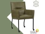 Leren eetkamerstoel Lucky - Granada Moss (olijf/groen), Overige kleuren, Bohemian, Industrieel, Modern, Scandinavisch, Nieuw, Leer