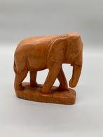 Vintage houten olifant handwerk, Antiek en Kunst, Kunst | Beelden en Houtsnijwerken, Ophalen of Verzenden