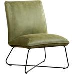 Leren fauteuil Less - Kenia Olive (olijf), Huis en Inrichting, Fauteuils, Industrieel, Modern, Scandinavisch, Nieuw, Ophalen of Verzenden