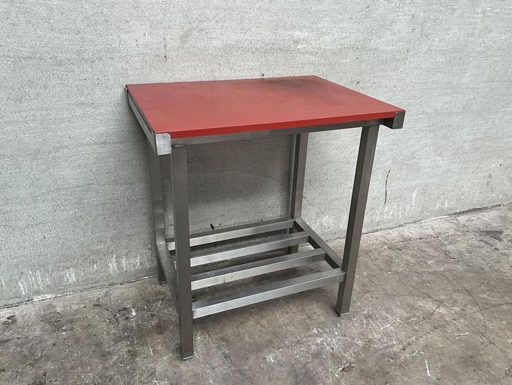 RVS PE Hakblok 80 x 60 cm Horeca Slagerij, Zakelijke goederen, Horeca | Keukenapparatuur, Gebruikt, RVS Meubilair, Ophalen of Verzenden