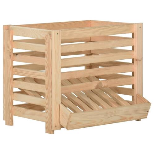 vidaXL Aardappelkist 60x40x50 cm massief grenenhout, Huis en Inrichting, Woonaccessoires | Kisten, Nieuw, Verzenden