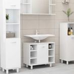 vidaXL Badkamerkast 60x32x53,5 cm bewerkt hout hoogglans wit, Huis en Inrichting, Badkamer | Badkamermeubels, Verzenden, Nieuw