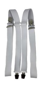Witte Bretels met 4 extra sterke clips, Kleding | Heren, Riemen en Ceinturen, Nieuw, Verzenden