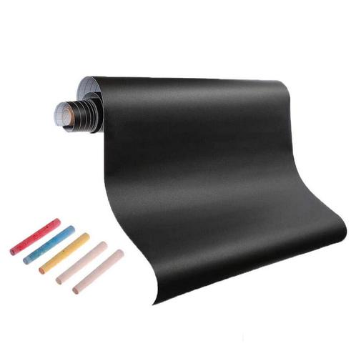 Krijtbordfolie - 200x60 cm - Muursticker - Inclusief, Huis en Inrichting, Woonaccessoires | Memoborden, Nieuw, Verzenden