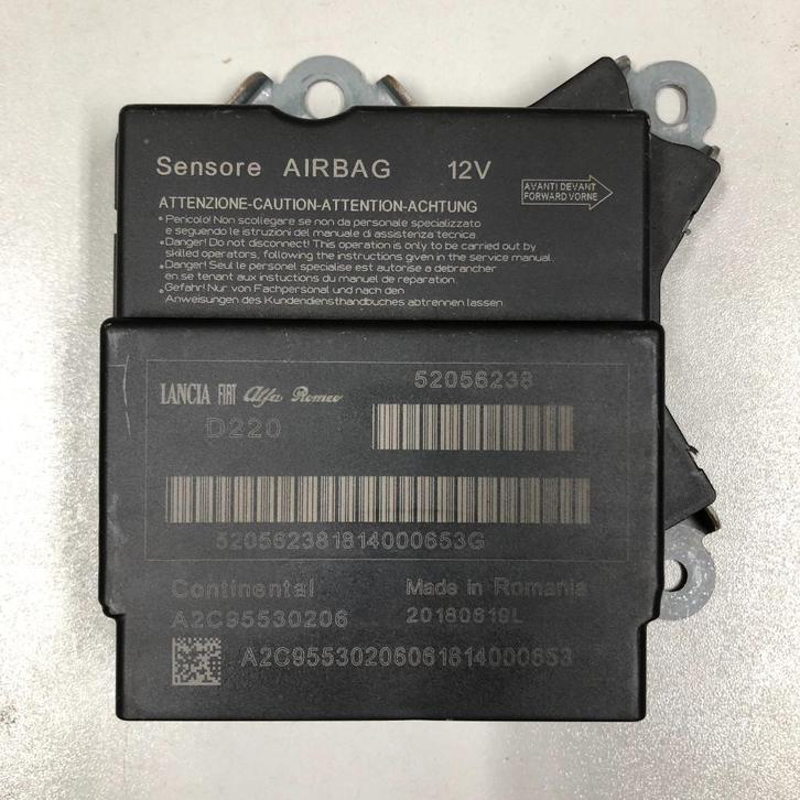 Fiat 500 SRS Airbag module 52056238 A2C95530206, Auto-onderdelen, Elektronica en Kabels, Gereviseerd, 3 maanden garantie, Fiat