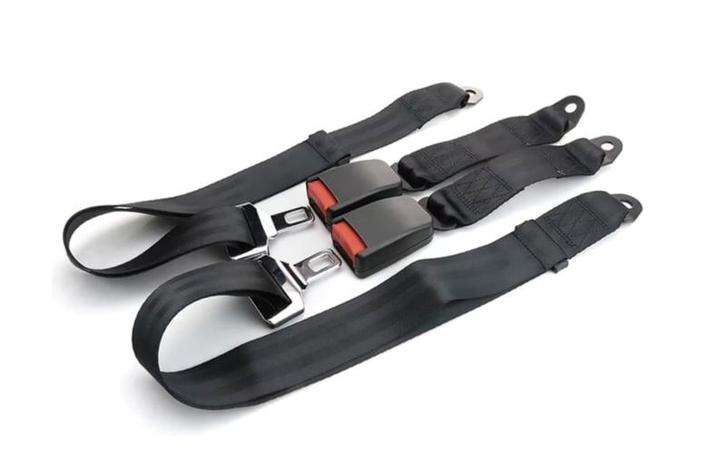 # 2 punts zwarte gordel set voor 2 stoelen, Auto-onderdelen, Overige Auto-onderdelen, Nieuw, Ophalen of Verzenden