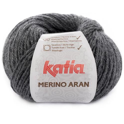Katia Merino Aran - 14 donkergrijs - Merinogaren, Hobby en Vrije tijd, Breien en Haken, Ophalen of Verzenden