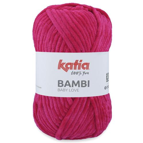Katia Bambi - 311 fuchsia - Chenille Garen, Hobby en Vrije tijd, Breien en Haken, Ophalen of Verzenden