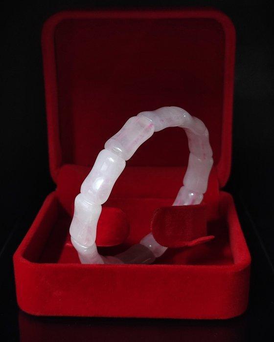 Prachtige eerste kwaliteit rozenkwartsarmband in, Verzamelen, Mineralen en Fossielen