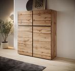 Meubella Dressoir Cainan eiken zwart 119cm, Huis en Inrichting, Kasten | Dressoirs, 100 tot 150 cm, Verzenden, Nieuw, Modern