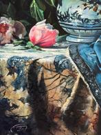 Turan Duyar (1974) - Blue vase and tablecloth