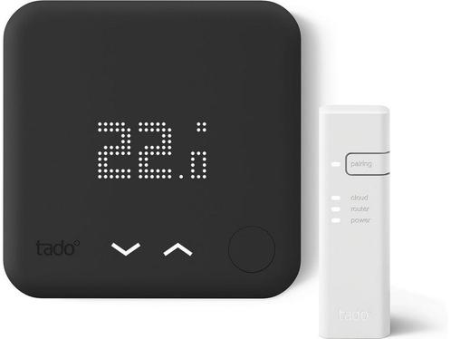 tado° Zwarte Slimme Thermostaat V3+ Starterskit - Bedrade, Huis en Inrichting, Woonaccessoires | Overige, Zo goed als nieuw, Verzenden