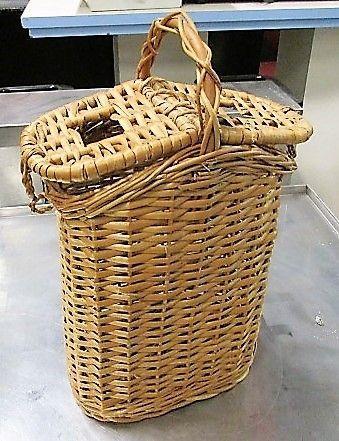Rieten mandje met deksel, Zakelijke goederen, Kantoor en Winkelinrichting | Winkel en Inventaris