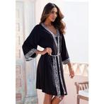 Lascana Kimono met gemusterde contrastbies, Kleding | Dames, Verzenden