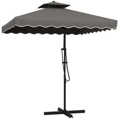 TRUUSK Parasol 243x243cm Balkonparasol Met UV-bescherming, Z, Tuin en Terras, Parasols, Nieuw, Verzenden