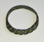 Middeleeuws Brons Ring geweven touw. (Zonder Minimumprijs), Sieraden, Tassen en Uiterlijk, Antieke sieraden