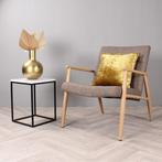 Daniel fauteuil houten frame - bruin, Huis en Inrichting, Stoelen, Ophalen of Verzenden, Nieuw, Bruin