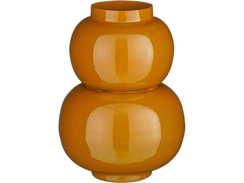 Mica Decorations Boyd Vaas - H37 x Ø26 cm - Metaal - Bruin, Huis en Inrichting, Woonaccessoires | Overige, Nieuw, Verzenden