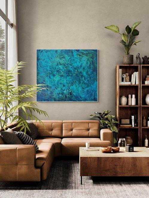 Sonia J. - Blue Rythm N.2 - XXL, Antiek en Kunst, Kunst | Schilderijen | Modern