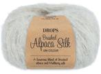 DROPS Brushed Alpaca Silk Uni Colour - 35 parelgrijs - Wol, Hobby en Vrije tijd, Breien en Haken, Ophalen of Verzenden, Nieuw