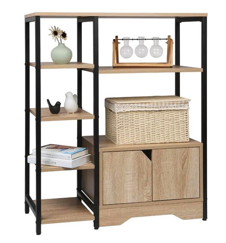 Nieuw Vintage Design Boekenkast in Licht Eiken – Houten Kast, Huis en Inrichting, Kasten | Buffetkasten, Nieuw, Verzenden