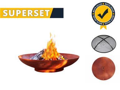 Gofire SUPERSET Soho vuurschaal cortenstaal 100 cm, Tuin en Terras, Vuurschalen, Nieuw, Verzenden