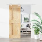 vidaXL Schuifdeur met beslag 70x210 cm massief grenenhout, Doe-het-zelf en Verbouw, Deuren en Horren, Verzenden, Nieuw