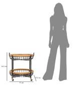 TROLLEY DUBBEL CEBU CM 57X55,5X62,5, Huis en Inrichting, Tafels | Sidetables, Ophalen of Verzenden, Nieuw