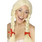 Feestartikelen blonde vlechtjes verkleed pruik voor dames/.., Ophalen of Verzenden, Nieuw