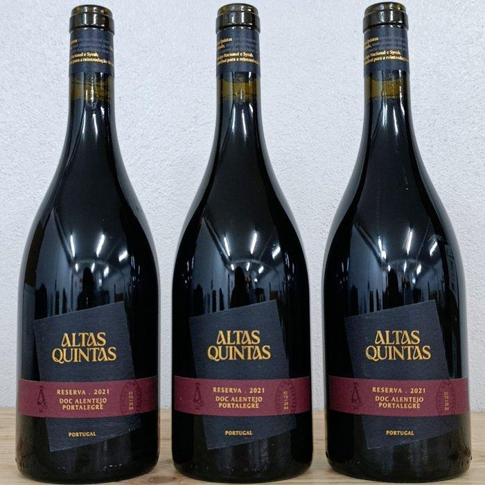 2021 Altas Quintas Tinto - Alentejo DOC, Reserva - 3 Flessen, Verzamelen, Wijnen