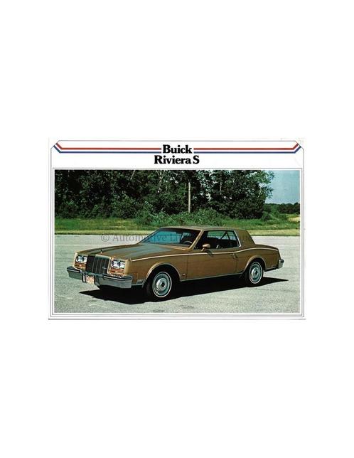 1979 BUICK RIVIERA S LEAFLET NEDERLANDS, Boeken, Auto's | Folders en Tijdschriften