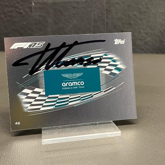 Aston Martin - Topps 46 Team Logo Signed - Fernando Alonso -, Verzamelen, Automerken, Motoren en Formule 1