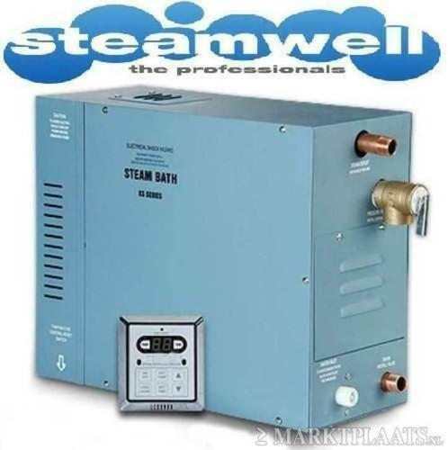 Stoomgenerator voor stoomcabine of hammam / turkstoombad, Doe-het-zelf en Verbouw, Sanitair, Overige typen, Nieuw, Chroom, Rvs